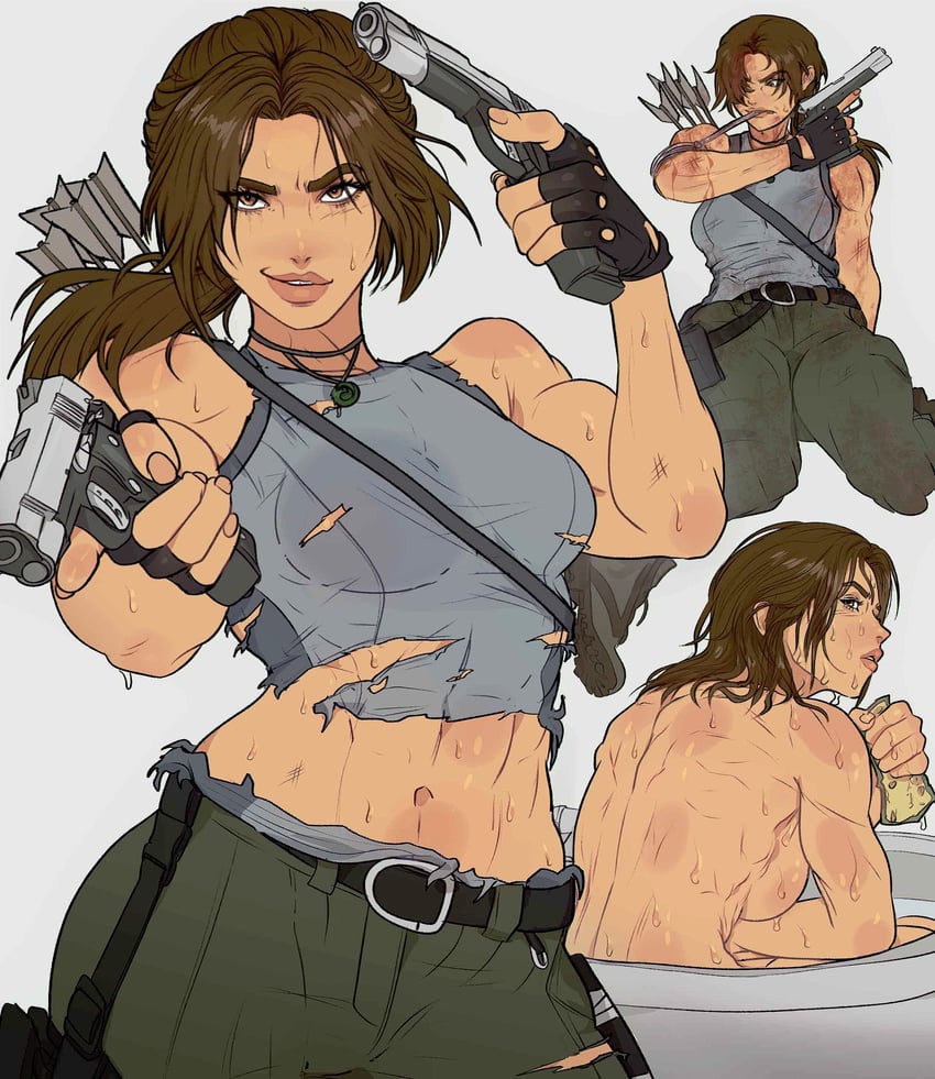 lara croft (tomb raider and 1 more) drawn by yoracrab