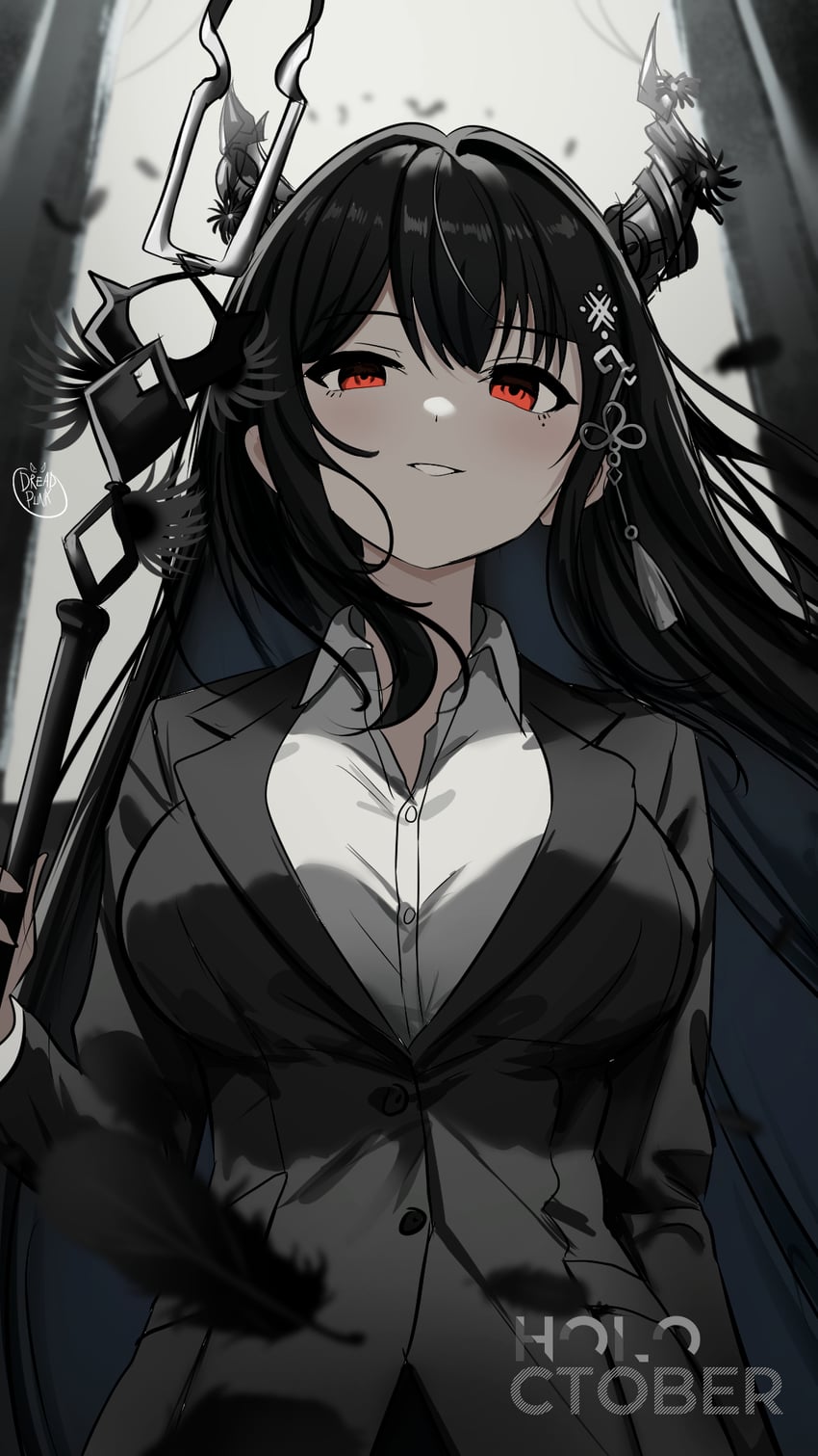 nerissa ravencroft (hololive and 1 more) drawn by dreadpunk