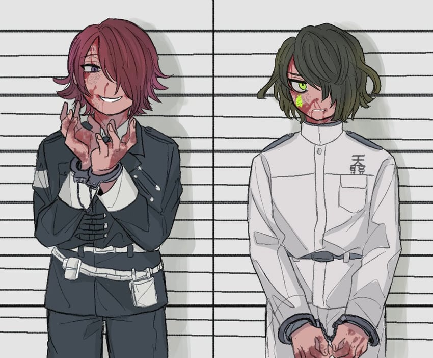 yomi hellsmile and seth burroughs (master detective archives: rain code) drawn by nana_(7starssovereign)