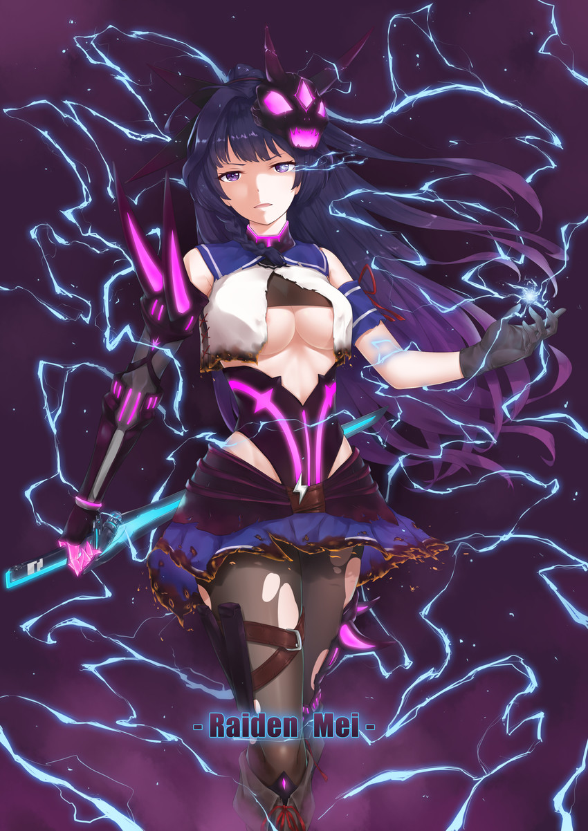 raiden mei (honkai and 1 more) drawn by neps-l