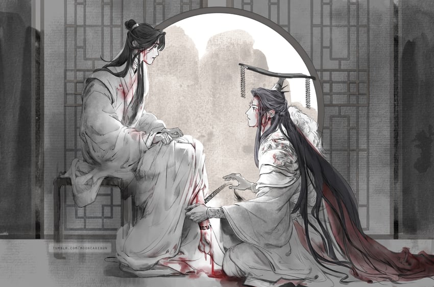 xie lian and jun wu (tianguan cifu) drawn by mooncakebun