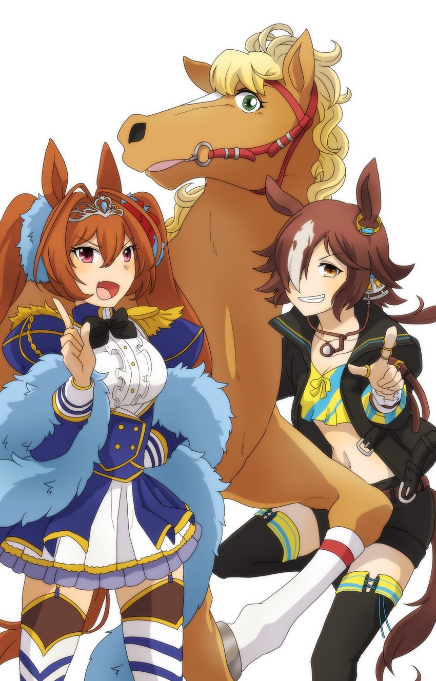daiwa scarlet, vodka, and femme fatale (umamusume and 1 more) drawn by mochimoto_nakaba