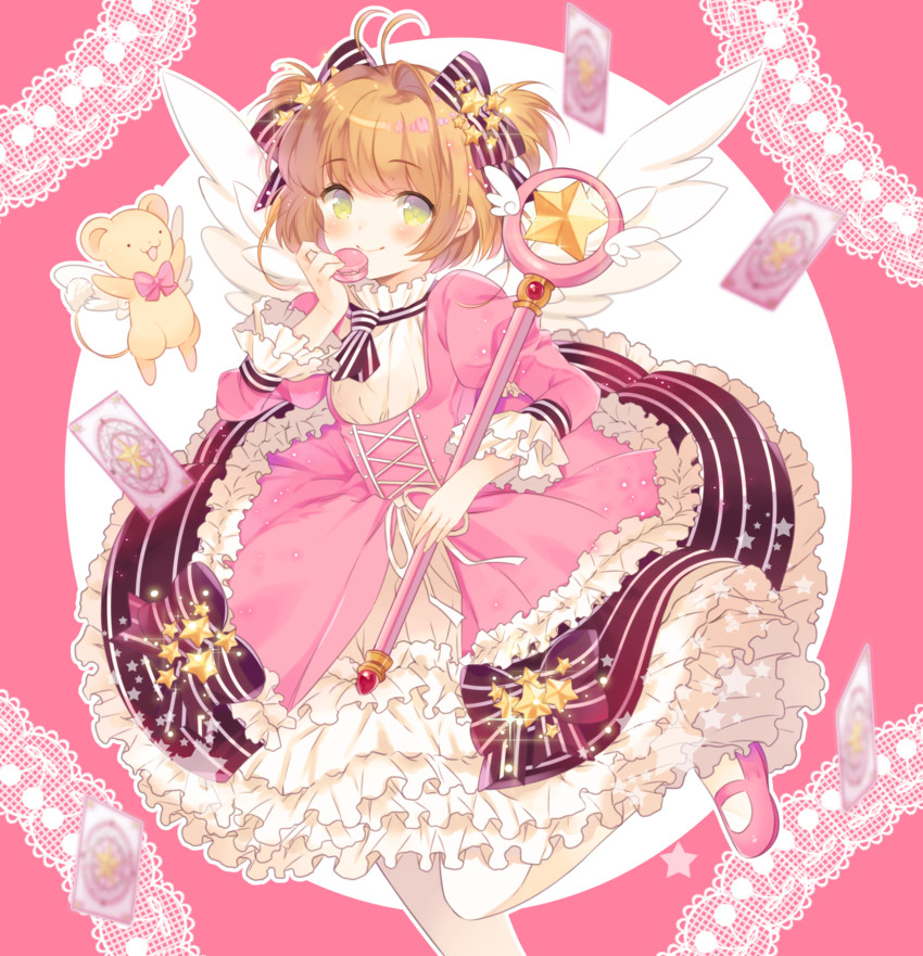 kinomoto sakura and kero (cardcaptor sakura) drawn by liechi
