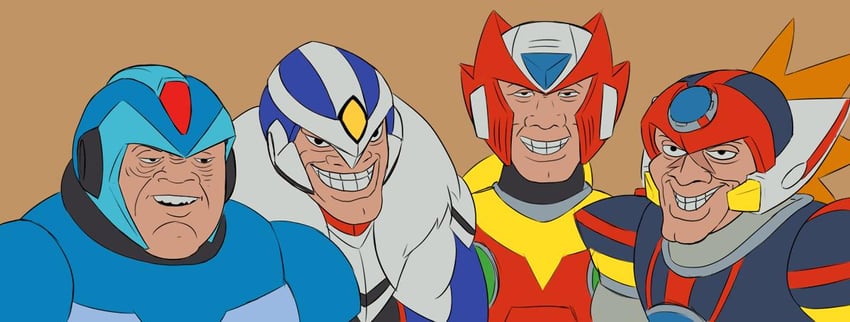 zero, x, axl, and over-1 (marvel and 4 more) drawn by essai