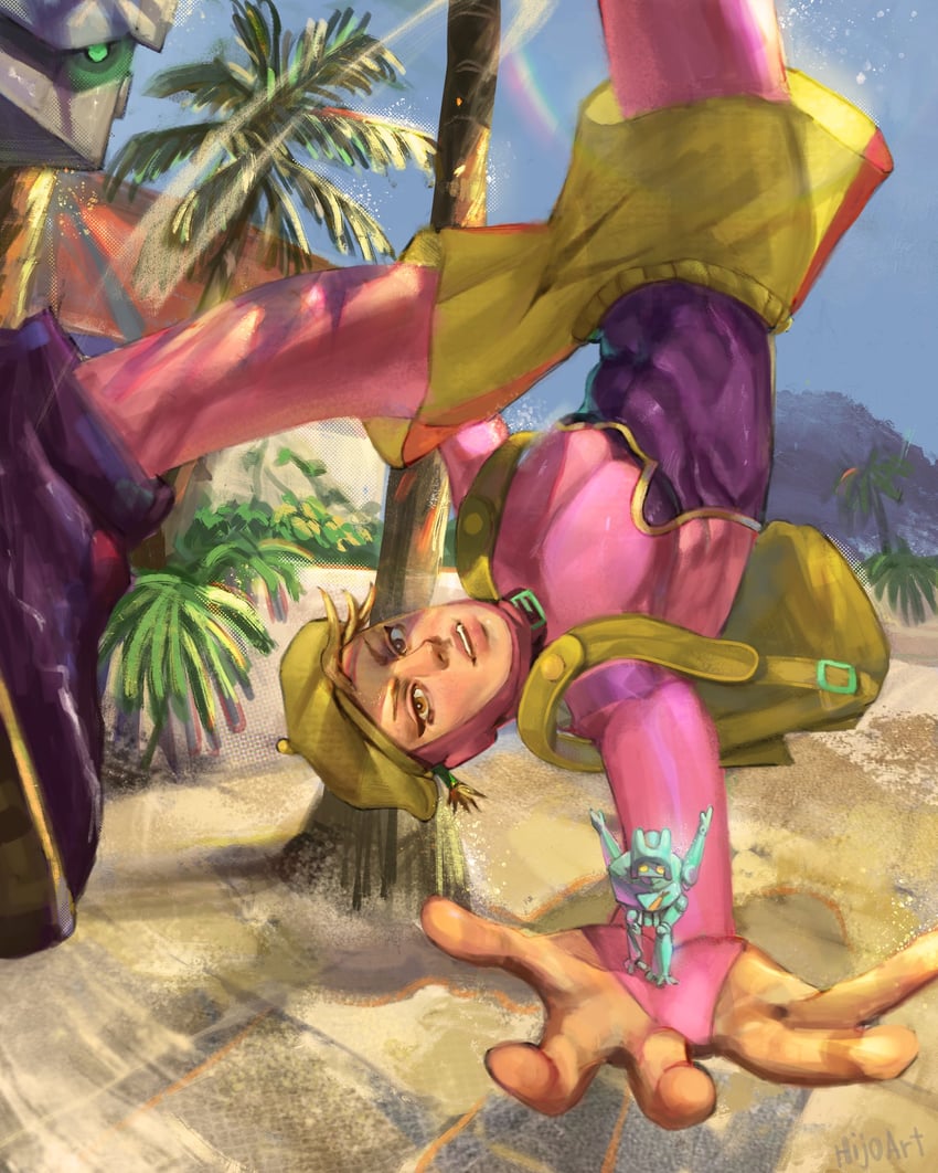 usagi aloha'oe and the matte kudasai (jojo no kimyou na bouken and 1 more) drawn by hijo_joestar
