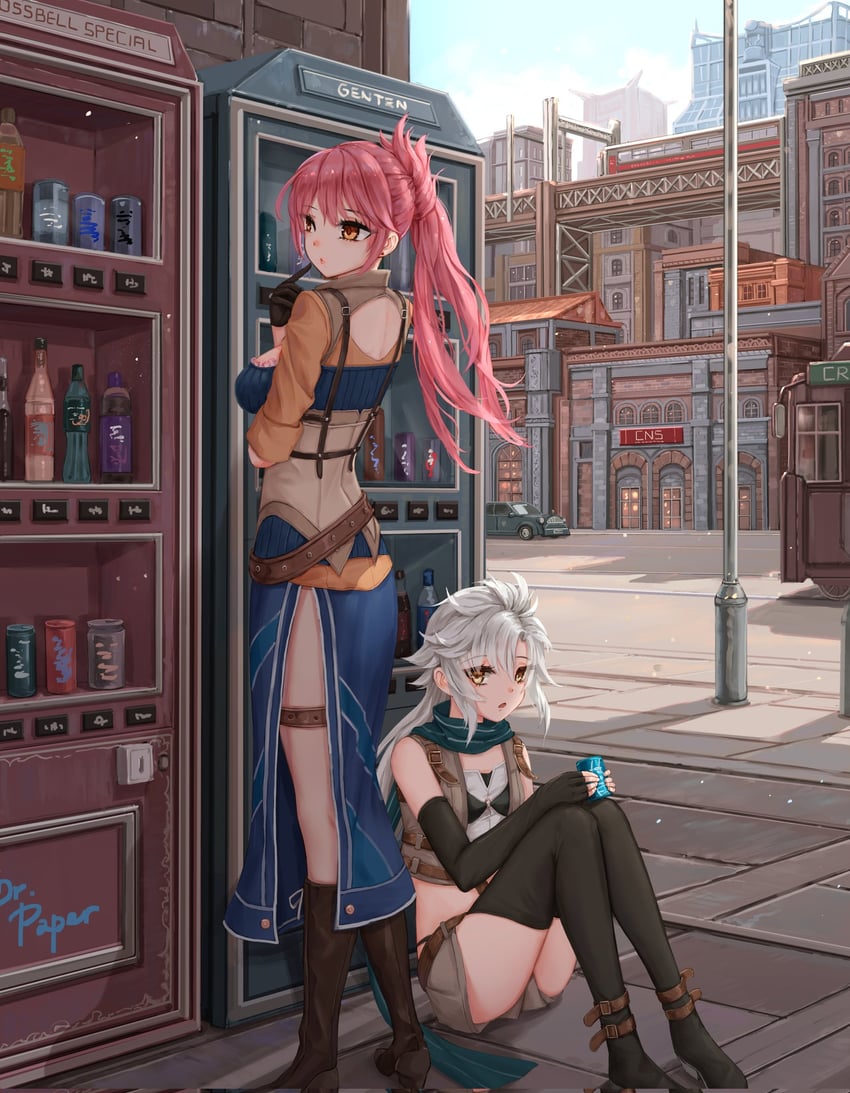 fie claussell and sara valestein (eiyuu densetsu and 2 more) drawn by yuzuriha_(atelier_liang)