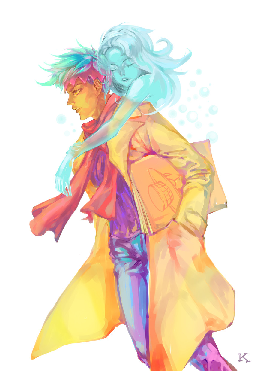 kishibe rohan, sugimoto reimi, and heaven's door (jojo no kimyou na bouken and 1 more) drawn by crusader_kevin