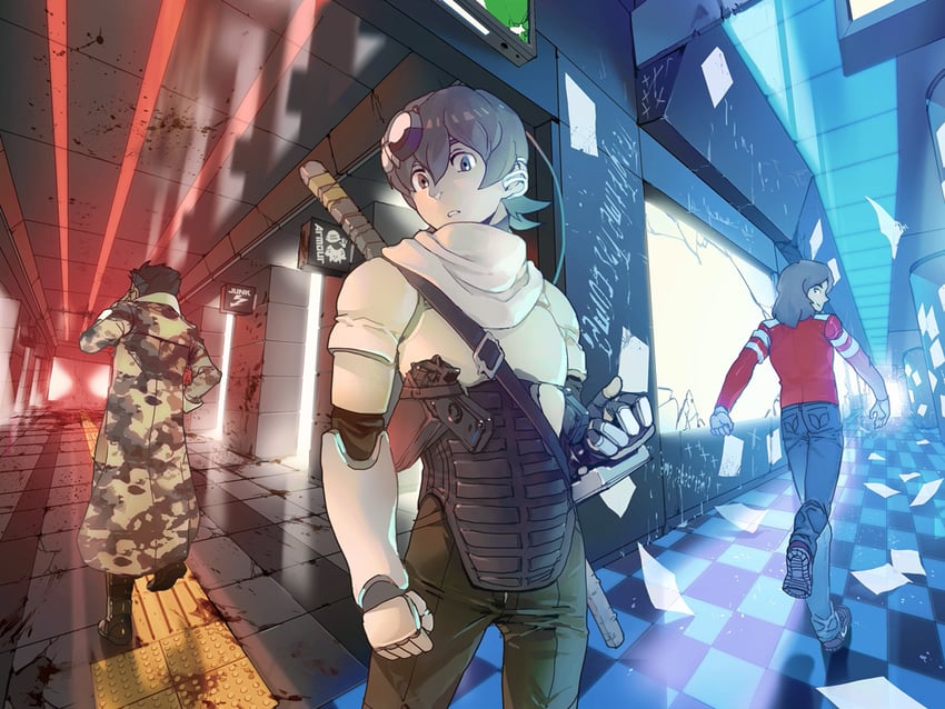 kazuya, yuji, and takeshi (shin megami tensei and 1 more) drawn by tanokura_mon