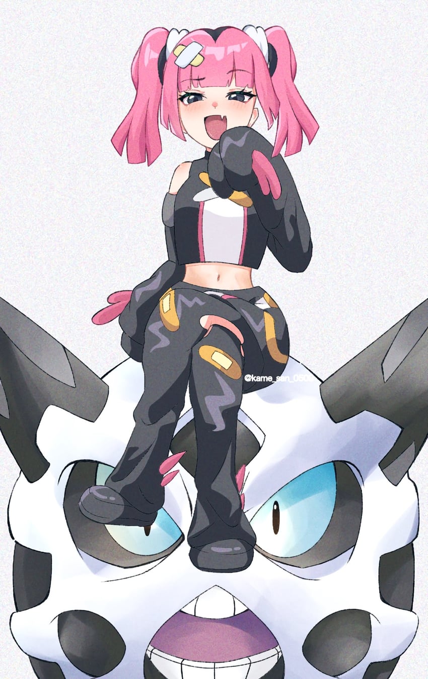 coral and glalie (pokemon and 1 more) drawn by kame_san