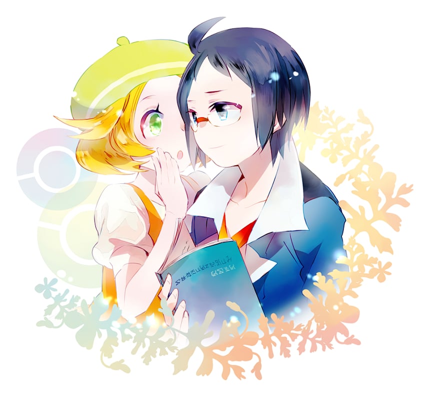 bianca and cheren (pokemon and 1 more) drawn by kyousuke