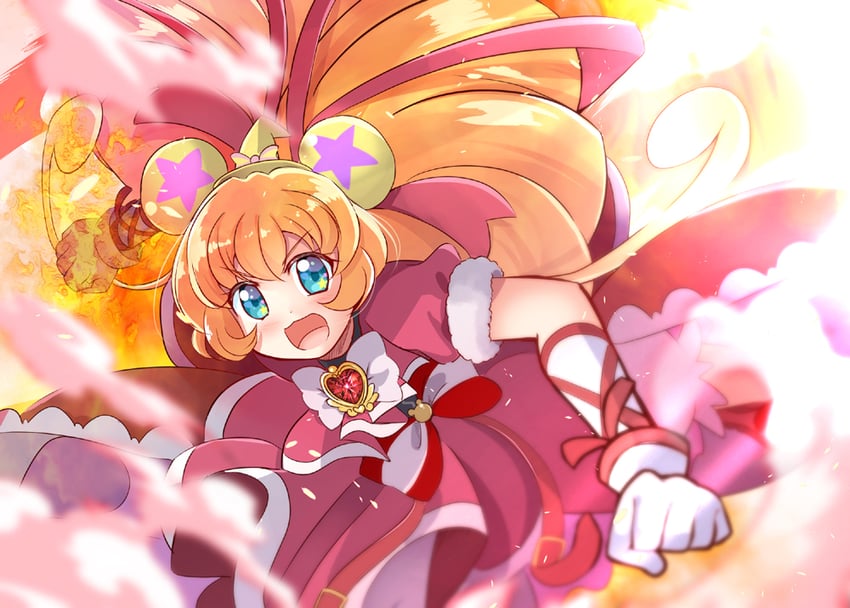mofurun and cure mofurun (precure and 1 more) drawn by mitumi_mira