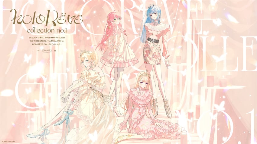 hoshimachi suisei, sakura miko, kazama iroha, and aki rosenthal (hololive) drawn by ugonba_(howatoro)
