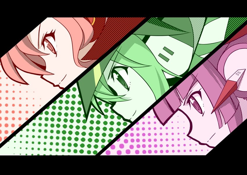 akatsuki kirika, tsukuyomi shirabe, and maria cadenzavna eve (senki zesshou symphogear) drawn by super-saiya-0173