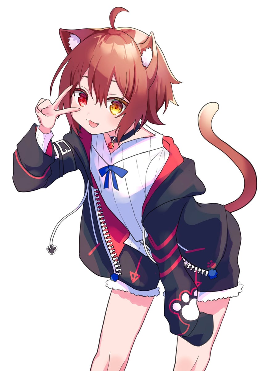 nanakorobi yaoki kuroneko (indie virtual youtuber) drawn by loska