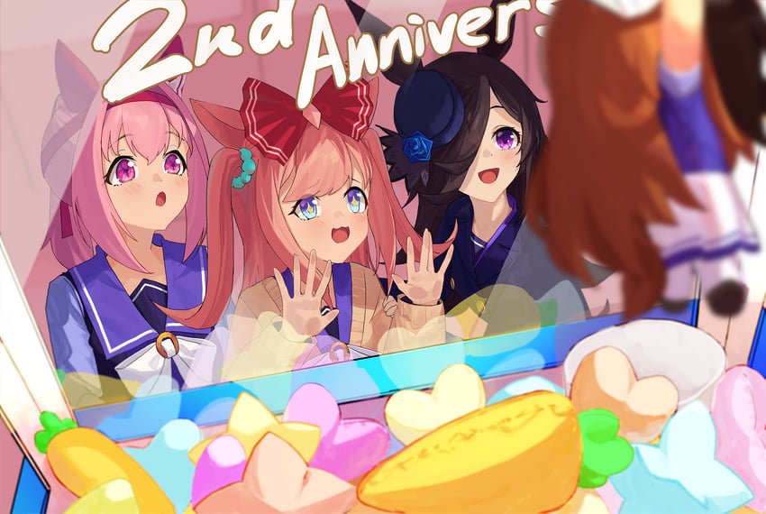 rice shower, agnes digital, and haru urara (umamusume) drawn by ningen_gokko