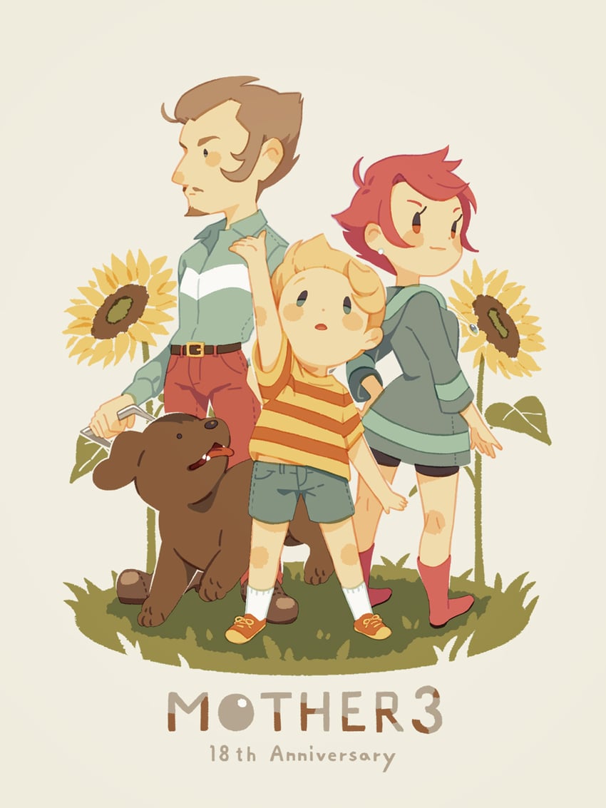 lucas, kumatora, boney, and flint (mother and 1 more) drawn by shifumame
