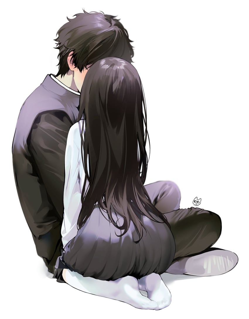 chitanda eru and oreki houtarou (hyouka) drawn by mery_(yangmalgage)