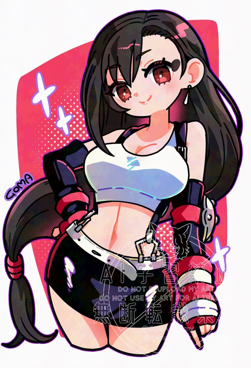 tifa lockhart (final fantasy and 1 more) drawn by goma_yammy