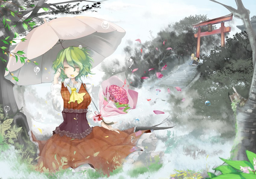 kirisame marisa, alice margatroid, and kazami yuuka (touhou) drawn by emerane