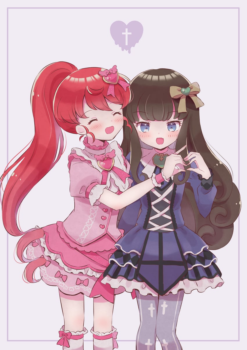 kurosu aroma and shiratama mikan (pretty series and 1 more) drawn by hoshikuzu_(pinkholic)