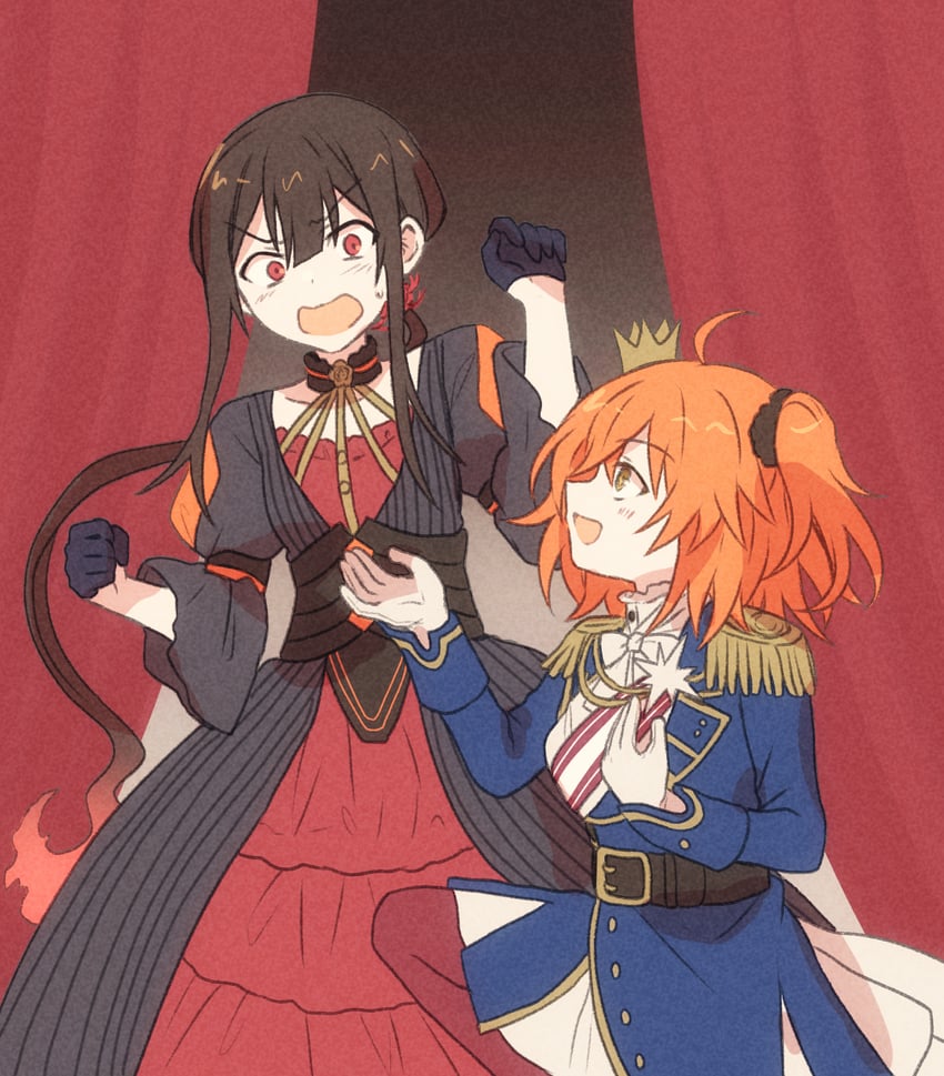 fujimaru ritsuka and oda nobukatsu (fate and 1 more) drawn by t_kattu