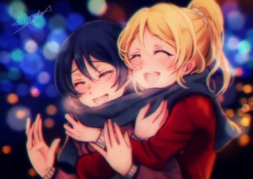 sonoda umi and ayase eli (love live! and 1 more) drawn by suito
