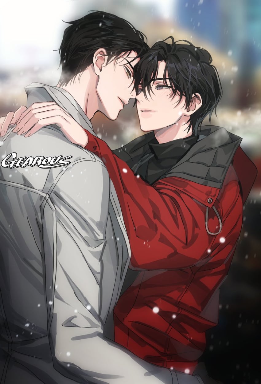 wei wuxian and lan wangji (modao zushi) drawn by gearous
