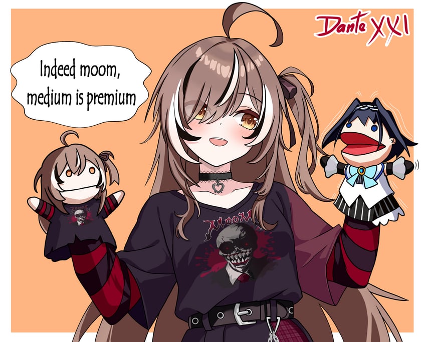 ouro kronii, nanashi mumei, and nightmare (hololive and 1 more) drawn by dantex21x