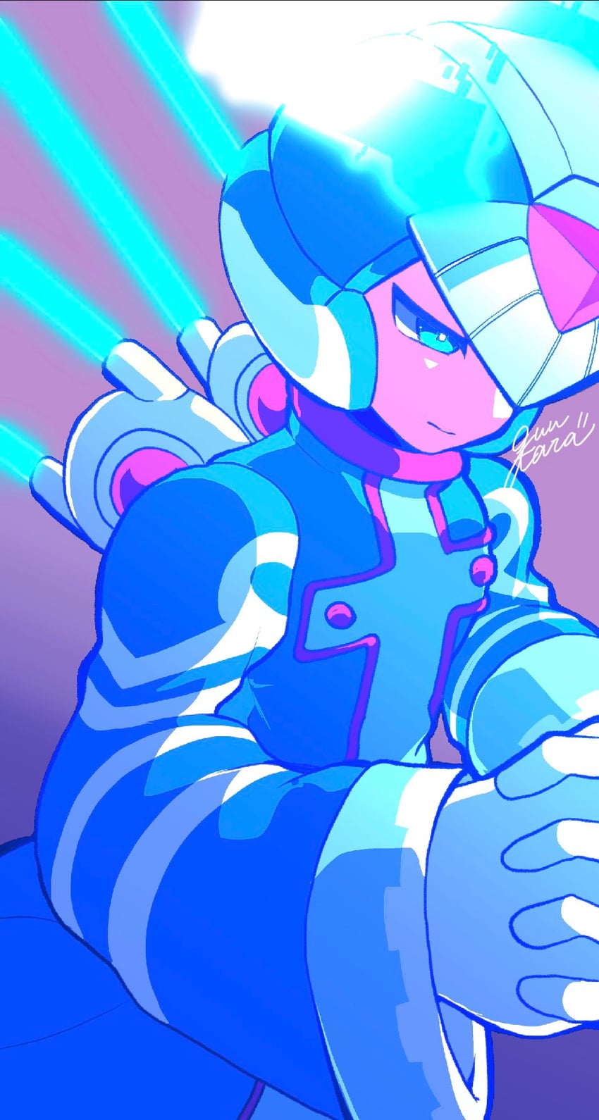 x and cyber elf x (mega man and 1 more) drawn by guutara
