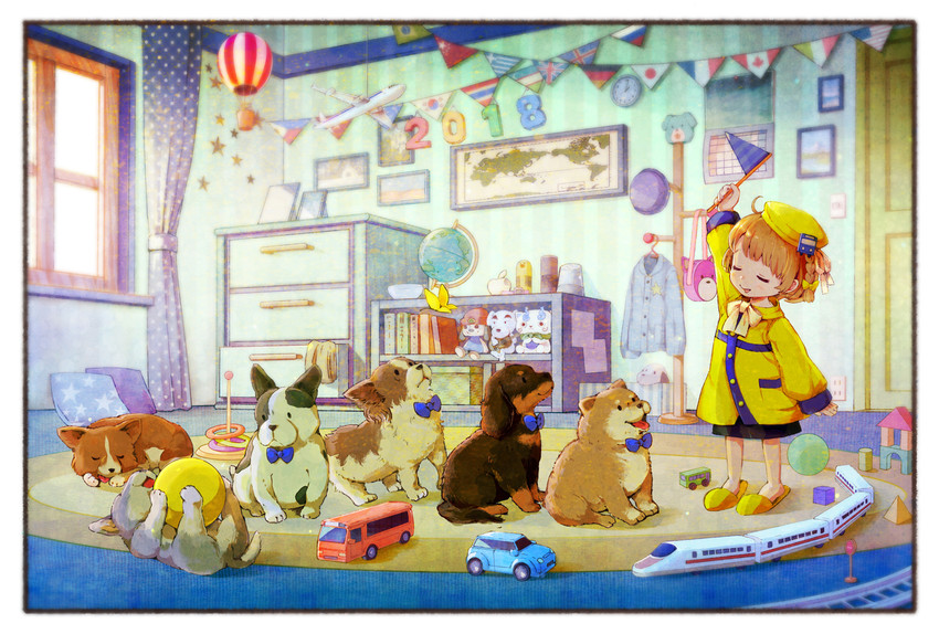 komasan, parappa, and k.k. slider (original and 3 more) drawn by tati_tachiko