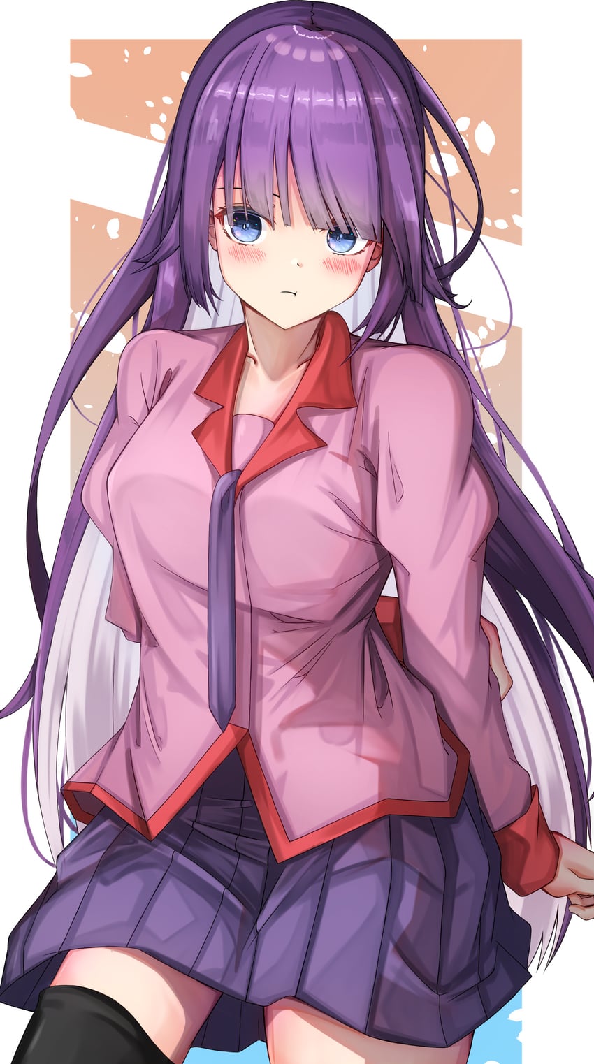 senjougahara hitagi (monogatari and 1 more) drawn by rakuna_gaku