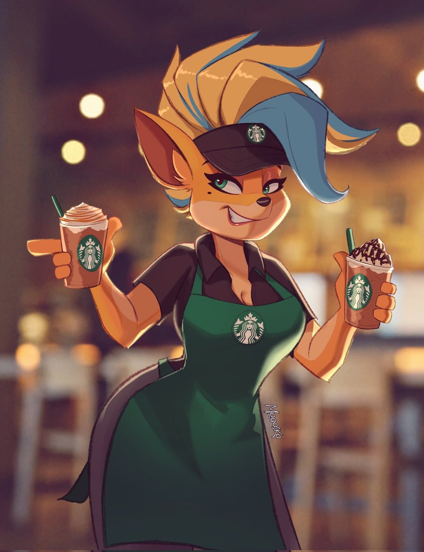 tawna bandicoot (starbucks and 2 more) drawn by magaska