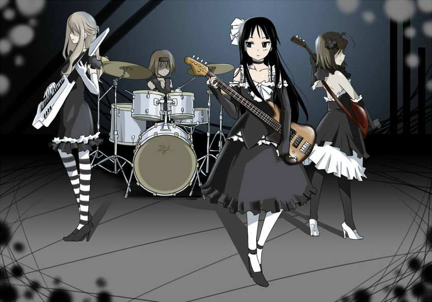 akiyama mio, hirasawa yui, tainaka ritsu, and kotobuki tsumugi (k-on!) drawn by zaxwu