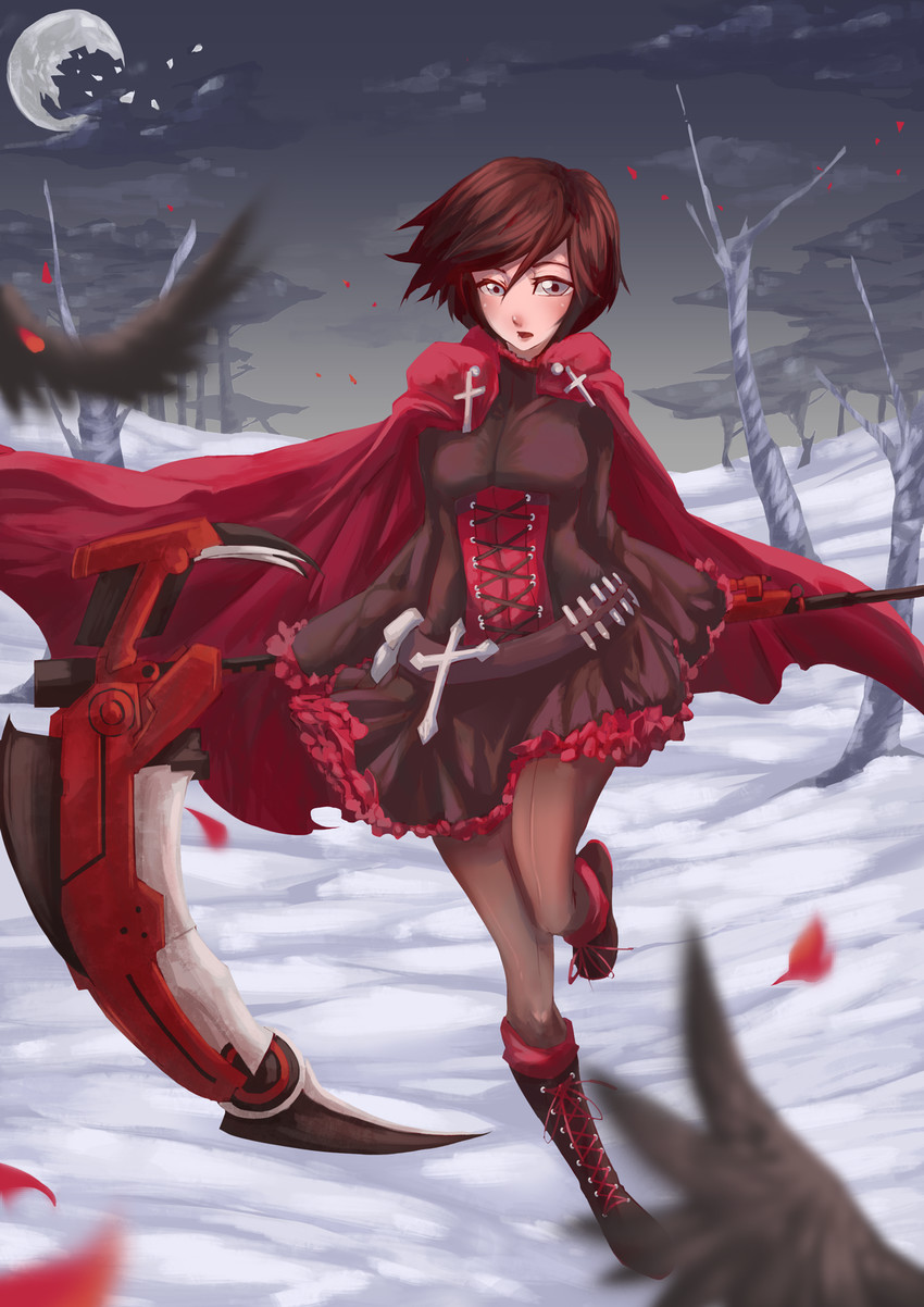 ruby rose (rwby) drawn by koba_hanai