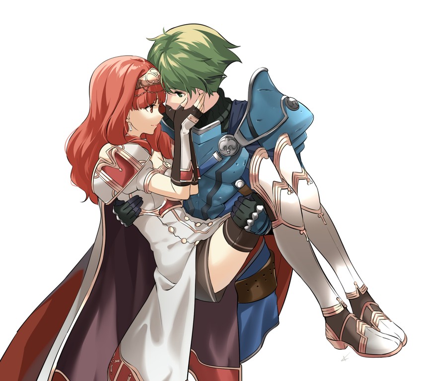 celica and alm (fire emblem and 1 more) drawn by taromarun