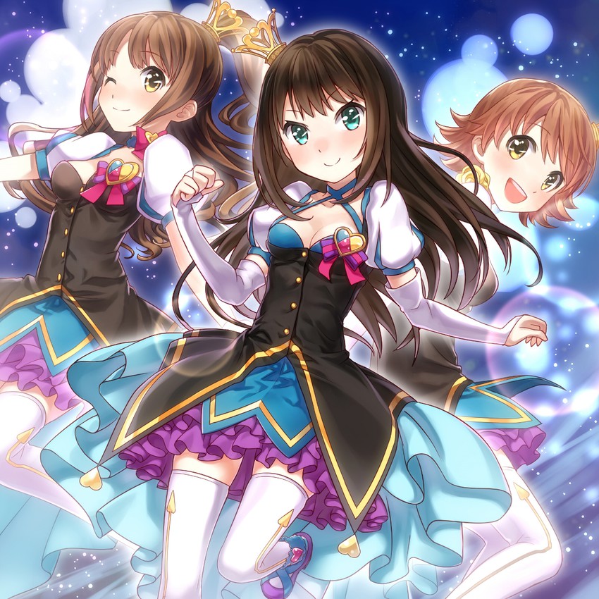 shibuya rin, shimamura uzuki, and honda mio (idolmaster and 1 more) drawn by buntan