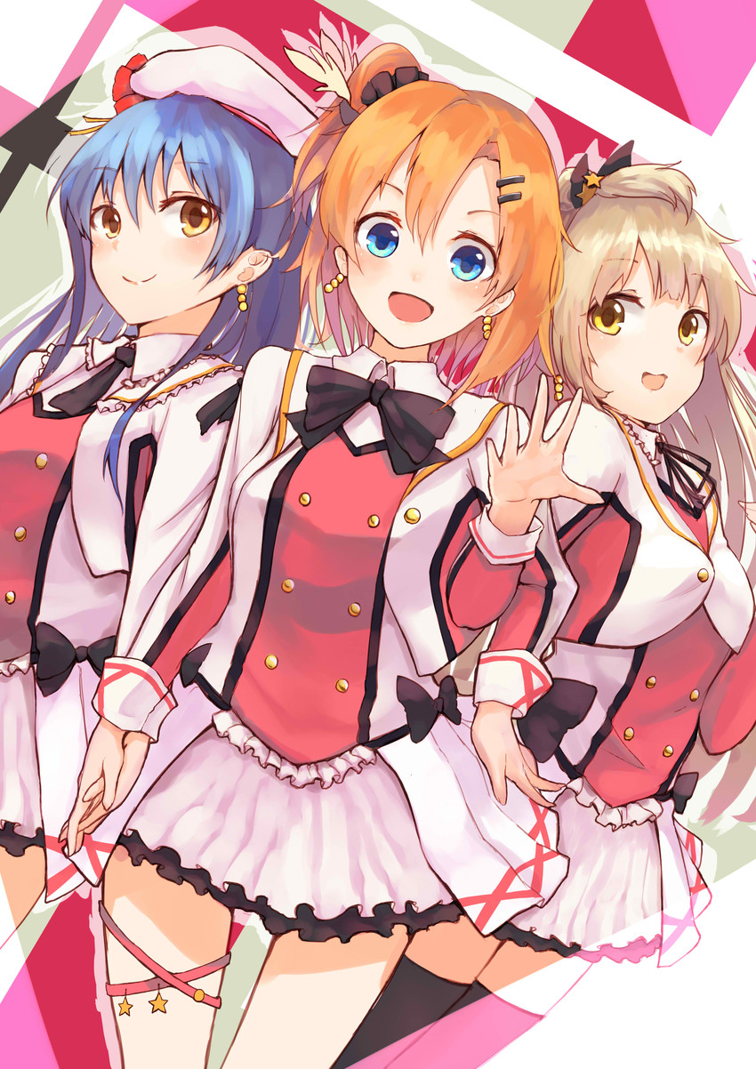 sonoda umi, minami kotori, and kosaka honoka (love live! and 1 more) drawn by miysin