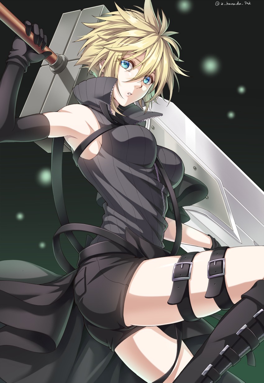 cloud strife (final fantasy and 2 more) drawn by furofuki_daikon