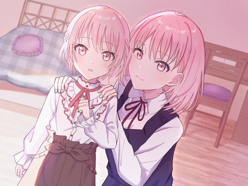 akiyama mizuki and akiyama yuuki (project sekai) drawn by aose_(aose_pp)