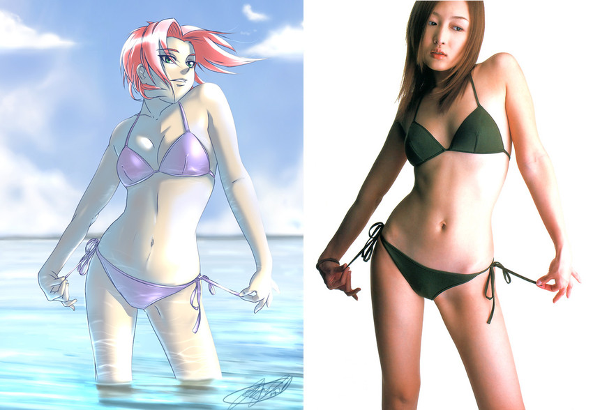 haruno sakura and sayuri anzu (naruto) drawn by jon_kneeland