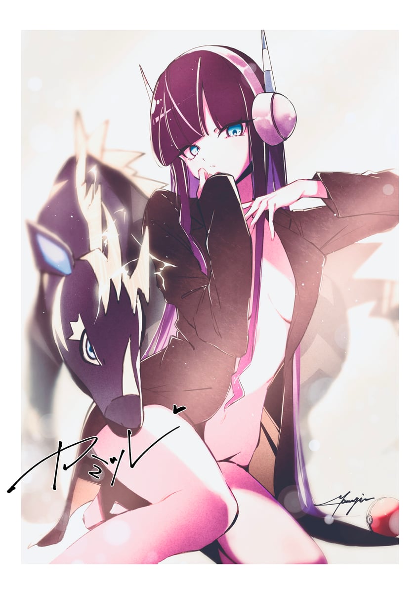 elesa and zebstrika (pokemon and 1 more) drawn by marie_(pixiv59672544)
