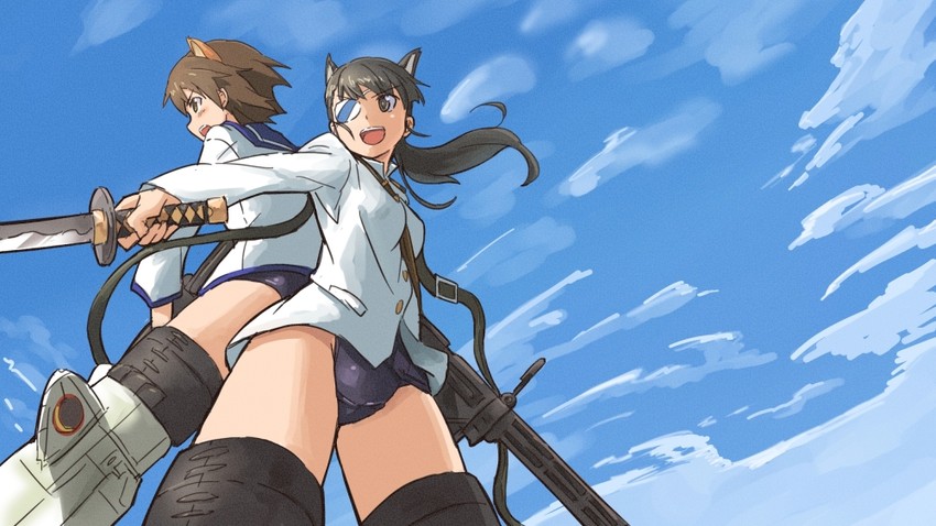 miyafuji yoshika and sakamoto mio (world witches series and 1 more) drawn by shibasaki_shouji