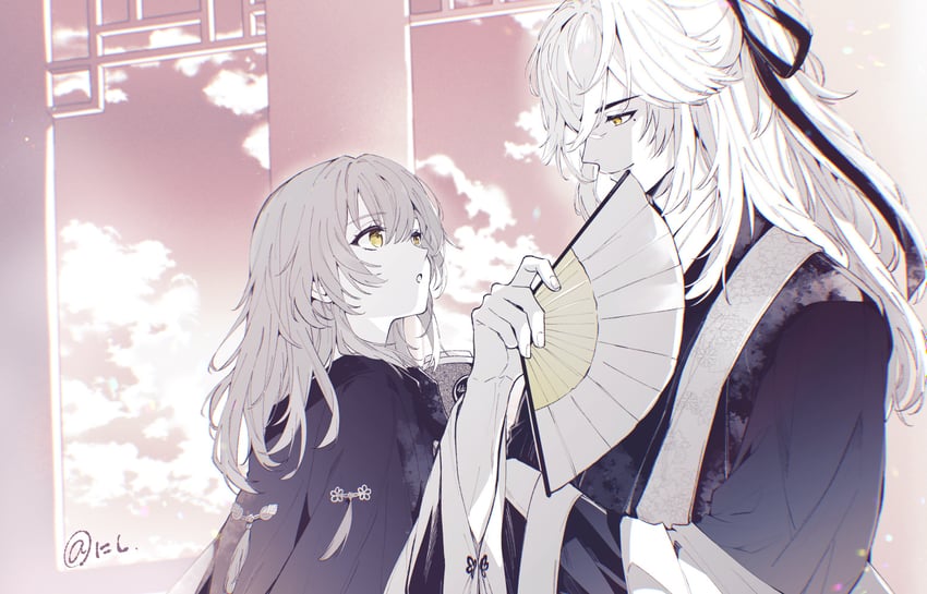 trailblazer, stelle, and jing yuan (honkai and 1 more) drawn by tanuki_nishi