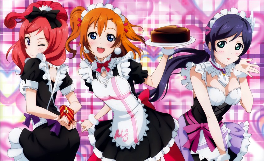 nishikino maki, tojo nozomi, and kosaka honoka (love live! and 1 more)