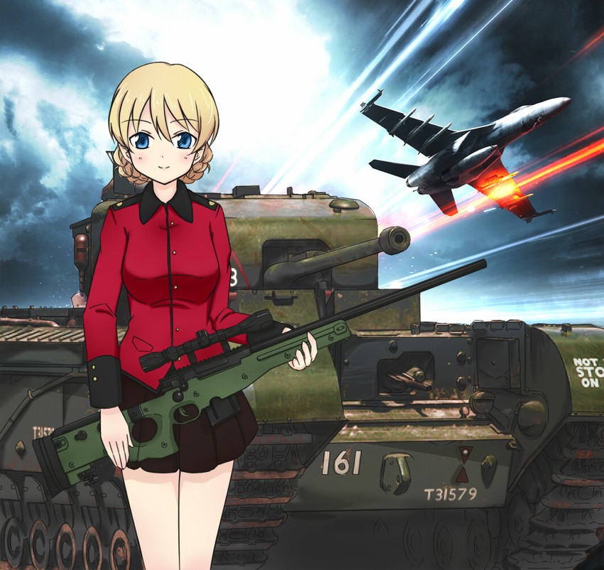 darjeeling (girls und panzer and 2 more) drawn by yukihalbert