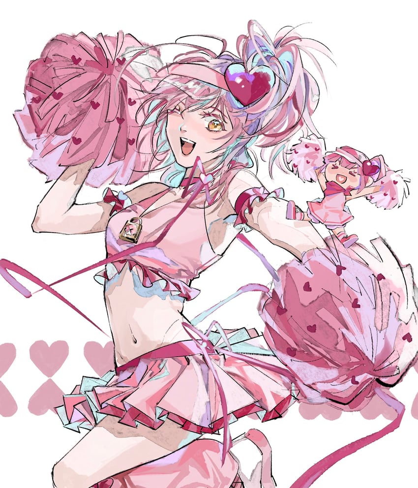 hinamori amu, amulet heart, and ran (shugo chara!) drawn by realemonade