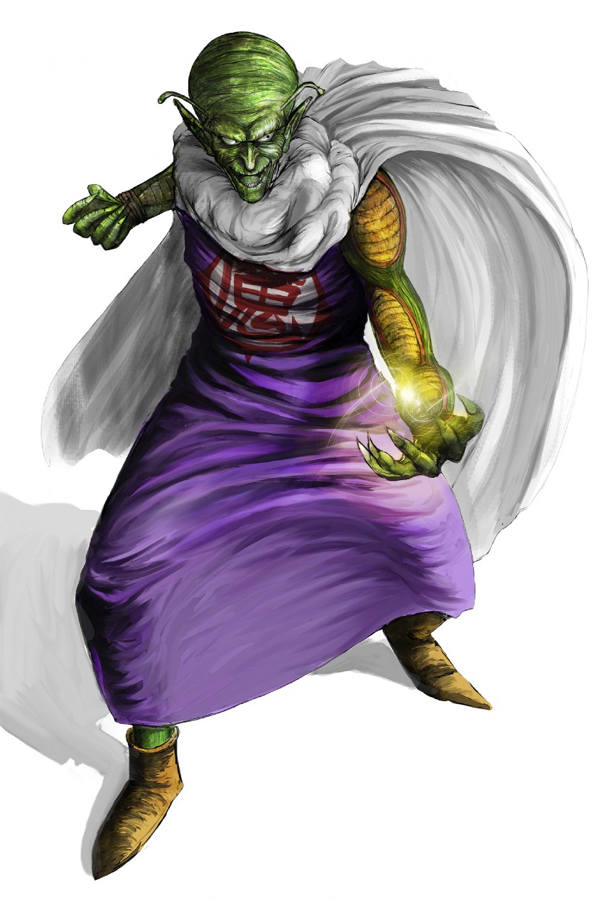 piccolo and piccolo daimaou (dragon ball) drawn by muramasa_(tetsuok9999)