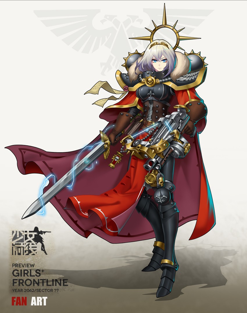 adepta sororitas (girls' frontline and 1 more) drawn by moonface