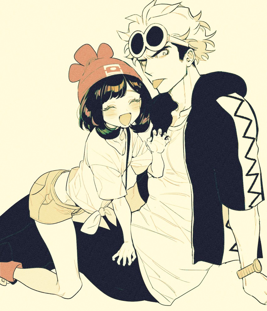selene and guzma (pokemon and 1 more) drawn by zuizi