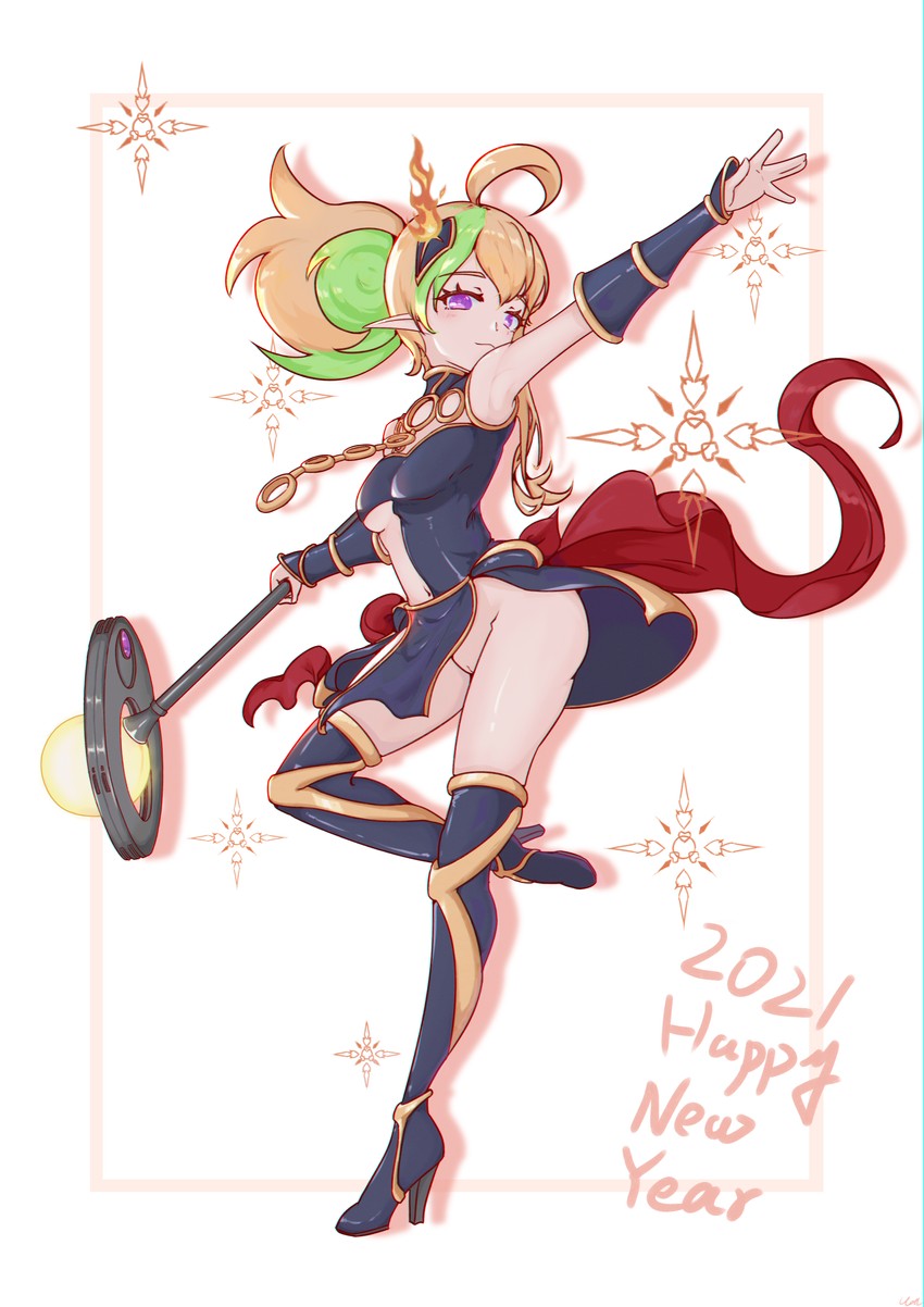 sevens road witch (yu-gi-oh! and 1 more) drawn by amausagi_set